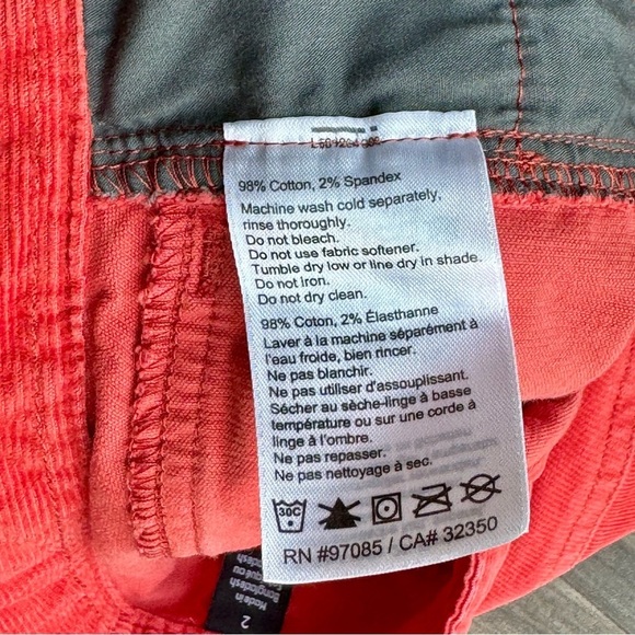 Outdoor Research Corduroy Shorts Coral Red Size 2 - Picture 6 of 13